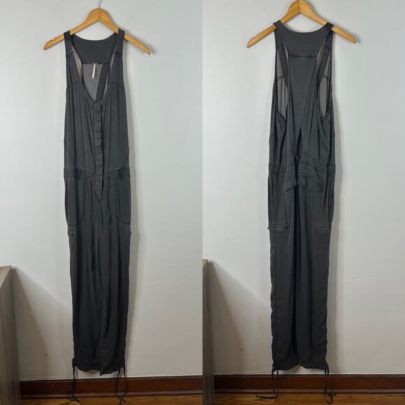 Free People Roaring Rayon Utilitarian Jumpsuit - Picture 3 of 9
